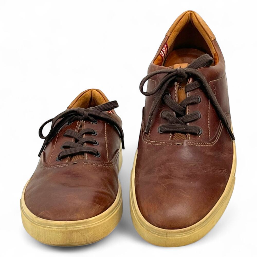 ECCO Men's Kyle Retro Fashion Sneakers Brown Leather EU 47/ US 13 Preppy Office